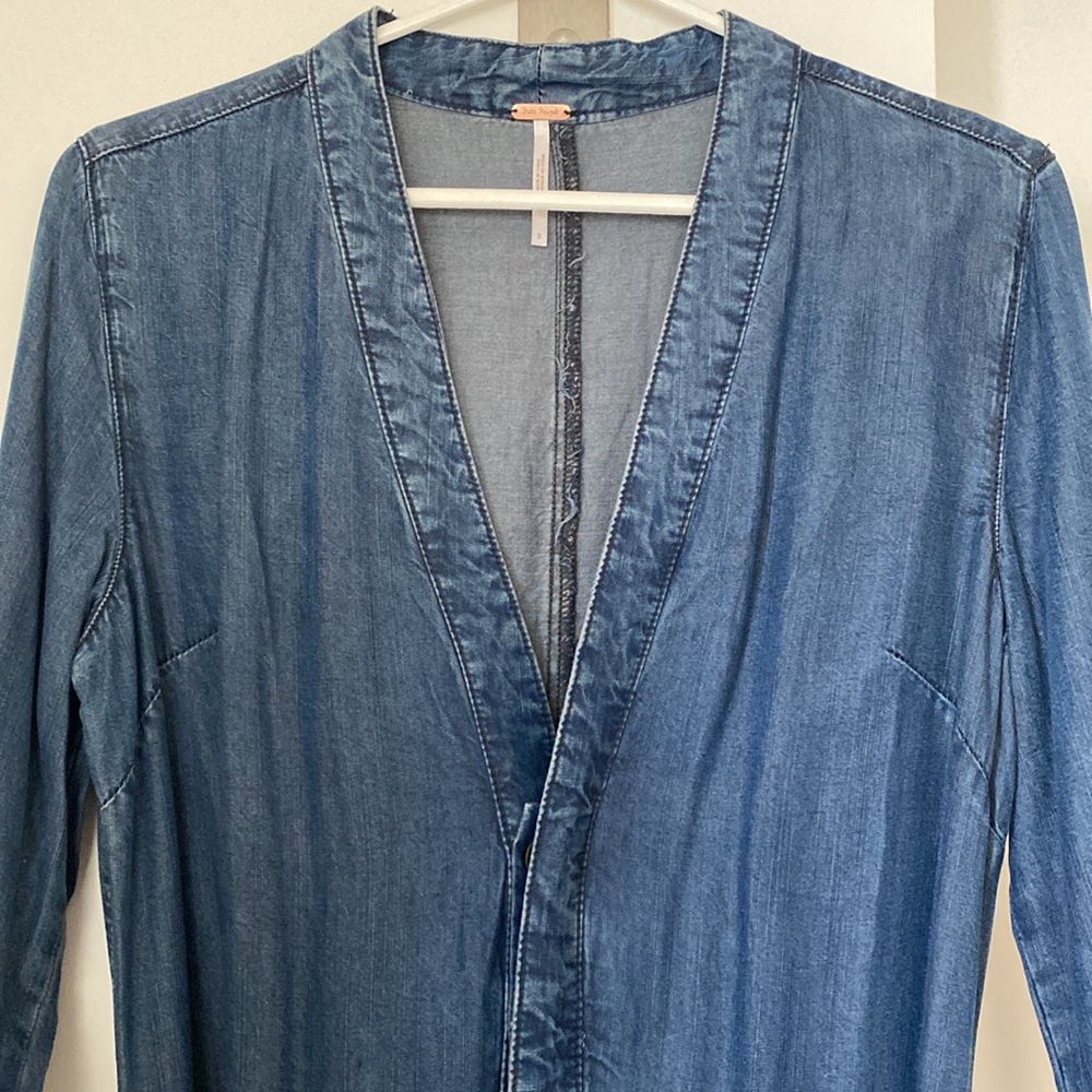 Free people denim jumpsuit